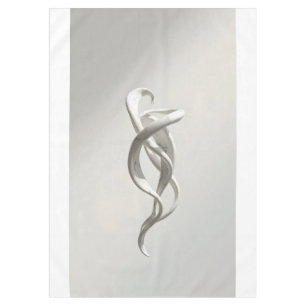 marble sculpture with flowing tablecloth