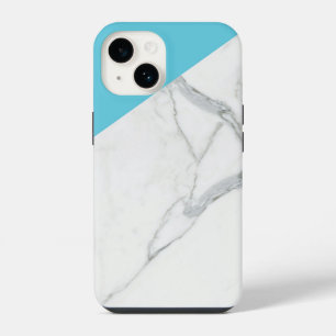 Marble Seafoam Blue Protective iPhone Case 14 13