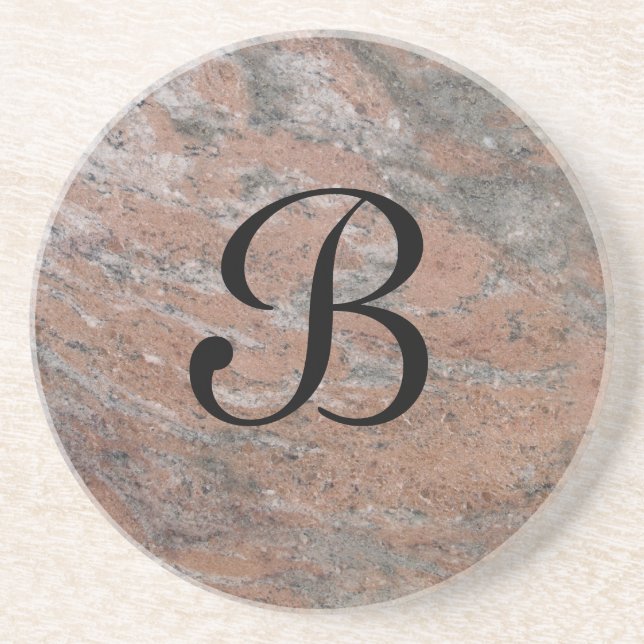 Marble Series--Grey PInk coaster--1 of Many Coaster (Front)