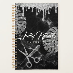 Marble Silver Sparkling Salon Planner