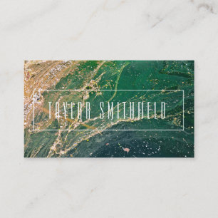 marble splash watercolor modern business card