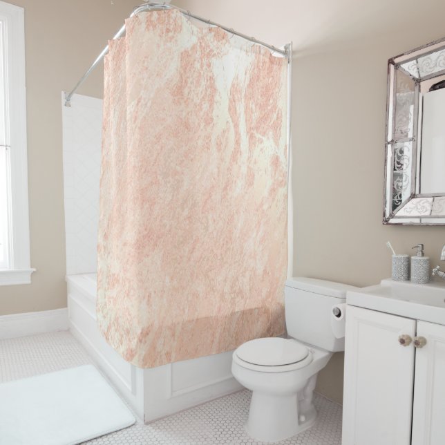 Marble Stone Abstract PastelCoral Rose Pink Copper (In Situ)