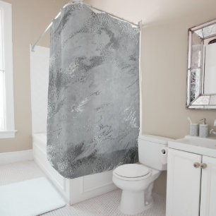 Marble Stone Abstract Silver Grey Metallic Strokes