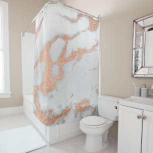 Marble Stone Abstract White Grey Rose Copper Gold