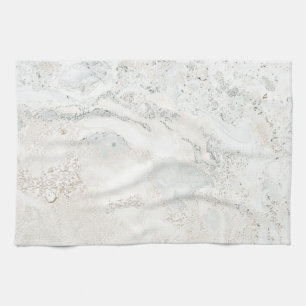 Marble Stone Bright Carrara Beige Ivory Grey Kitchen Towel