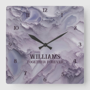 Marble Stone Clocks Personalized