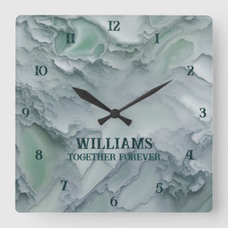 Marble Stone Clocks Personalized