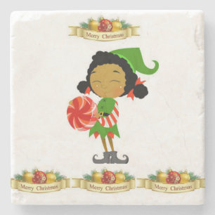 Marble Stone Coaster Christmas