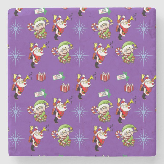 Marble Stone Coaster Christmas (Front)