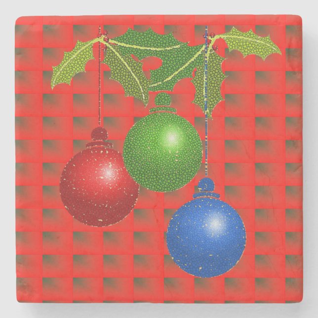 Marble Stone Coaster Christmas (Front)