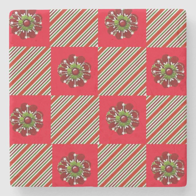 Marble Stone Coaster Christmas (Front)