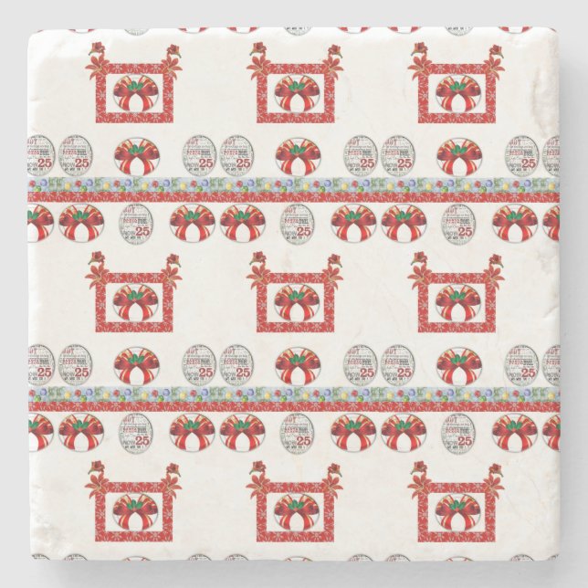Marble Stone Coaster Christmas (Front)