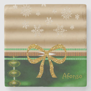 Marble Stone Coaster Christmas