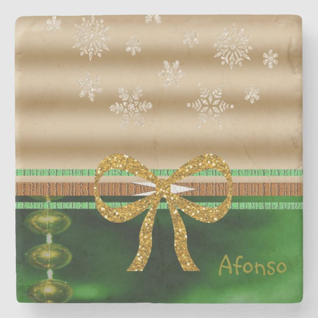 Marble Stone Coaster Christmas (Front)