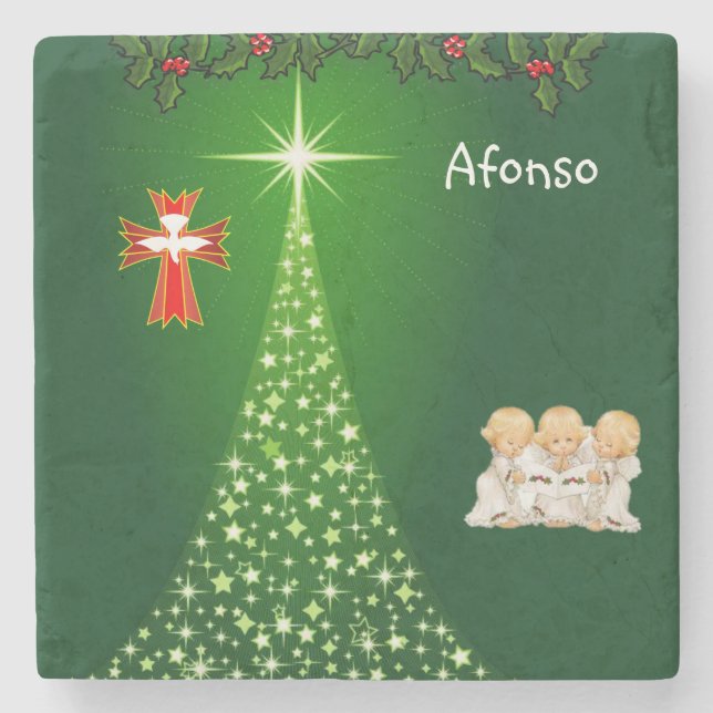 Marble Stone Coaster Christmas (Front)