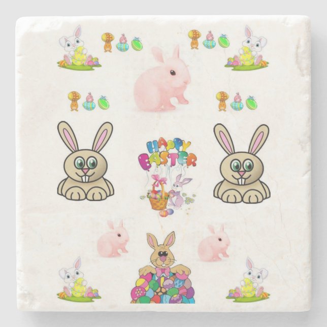 Marble Stone Coaster Easter (Front)