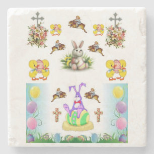 Marble Stone Coaster Easter