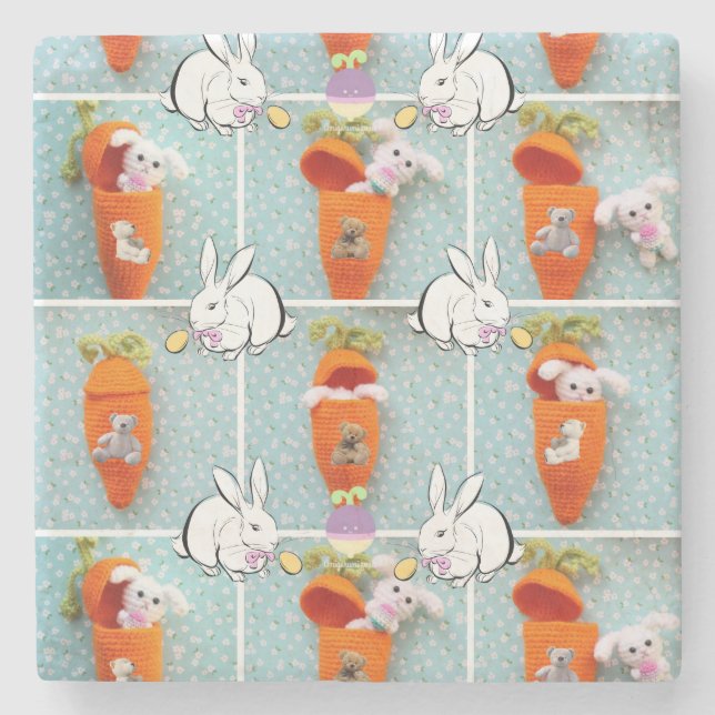 Marble Stone Coaster Easter (Front)