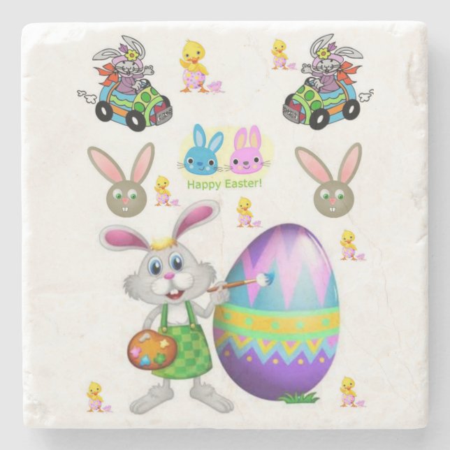 Marble Stone Coaster Easter (Front)