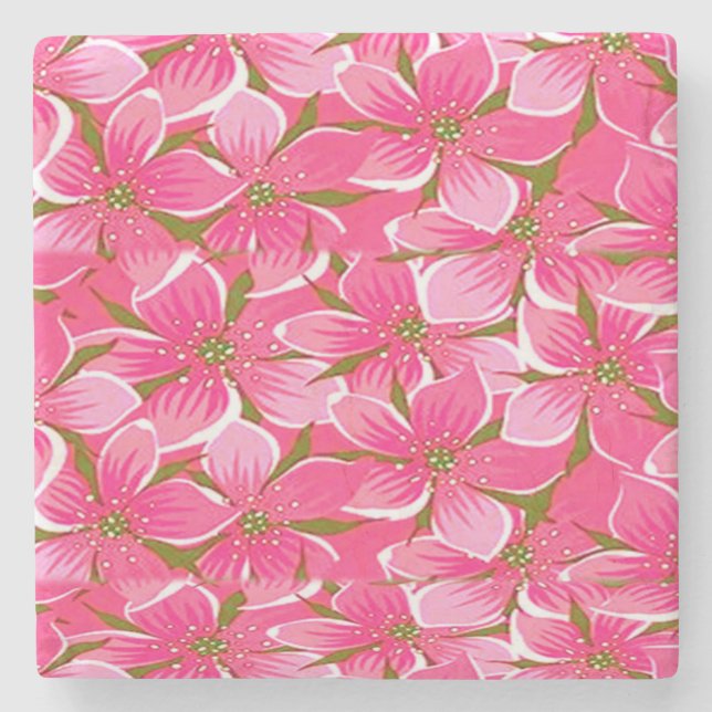 Marble Stone Coaster Floral (Front)
