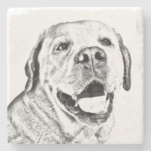 Marble Stone Coaster - Labrador Retriever
