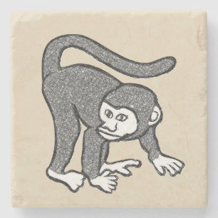 Marble Stone Coaster Monkey