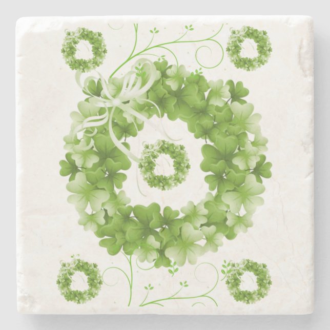 Marble Stone Coaster St. Patrick's Day (Front)