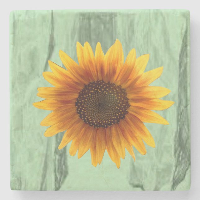 Marble Stone Coaster Sunflower (Front)