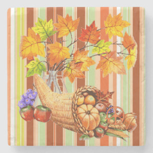Marble Stone Coaster Thanksgiving