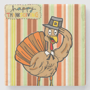 Marble Stone Coaster Thanksgiving