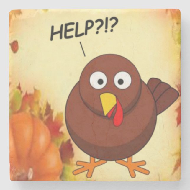 Marble Stone Coaster Thanksgiving (Front)