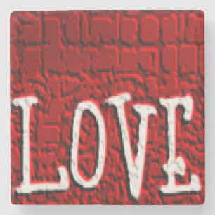 Marble Stone Coaster Valentine's Day