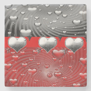 Marble Stone Coaster Valentine's Day