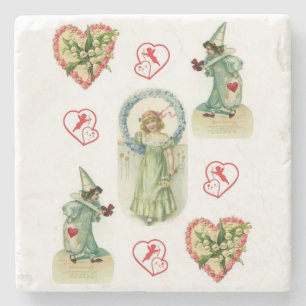 Marble Stone Coaster Valentine's Day