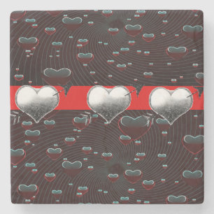 Marble Stone Coaster Valentine's Day