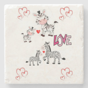 Marble Stone Coaster Valentine's Day
