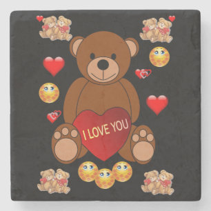Marble Stone Coaster Valentine's Day