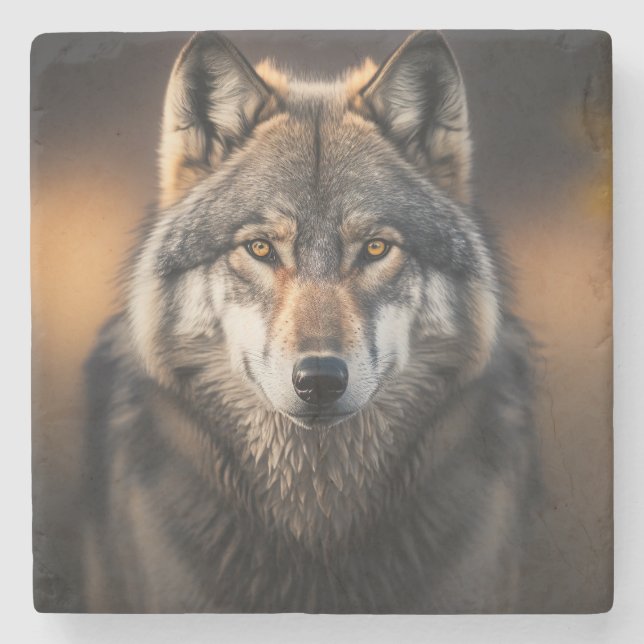 Marble Stone Coaster-Wolf Coaster (Front)