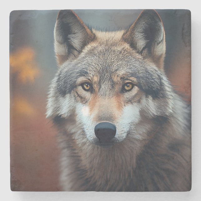 Marble Stone Coaster-Wolf Coaster (Front)