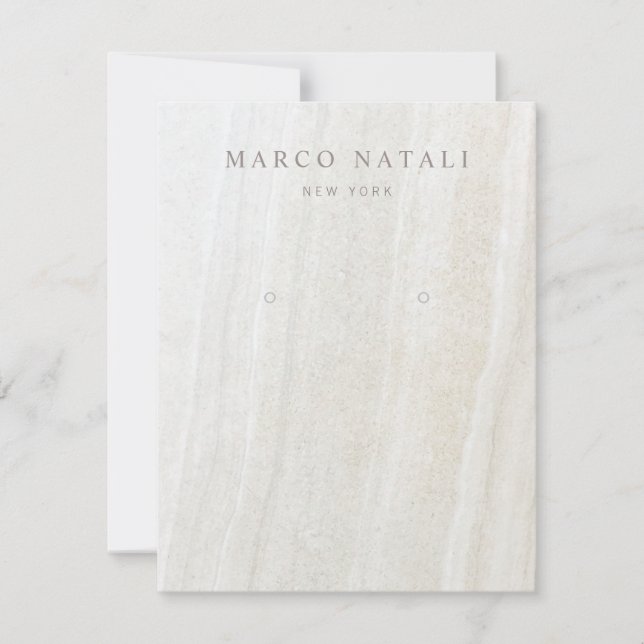Marble Stone Earring Display Card (Front)
