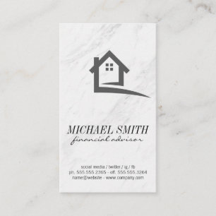 Marble Stone   Financial Advisor Business Card