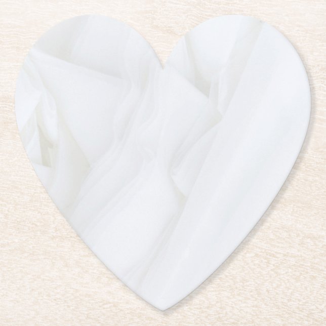 Marble Stone Heart Paper Coaster (Front)