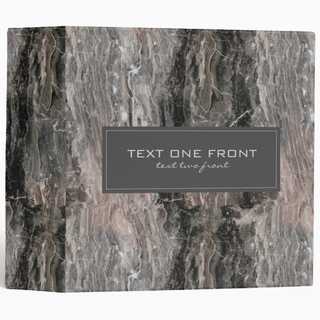 Marble Stone In Grey Tones Binder (Front/Spine)