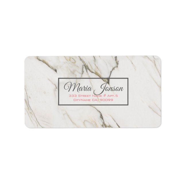 Marble Stone Label (Front)