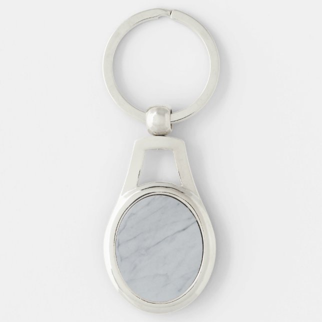 Marble Stone Metal Keychain (Front)