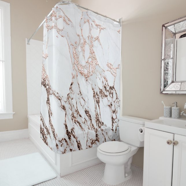 Marble Stone Metallic Copper  White Carrara Grey (In Situ)