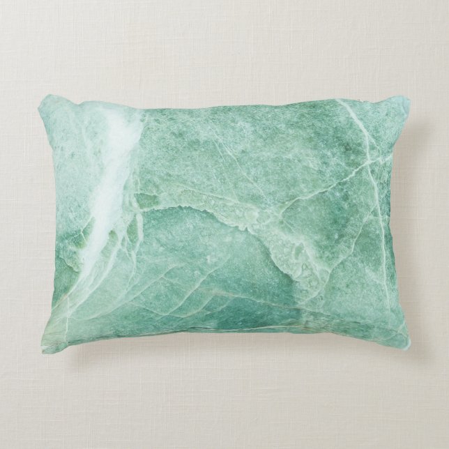Marble stone pattern, green texture. accent pillow (Front)
