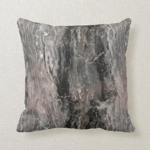 Marble Stone Pattern In Grey Tones Throw Pillow