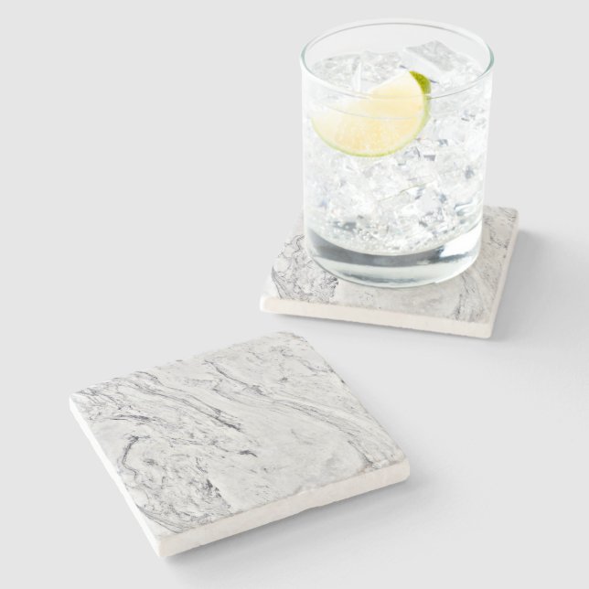 Marble Stone Pattern Stone Coaster (Side)