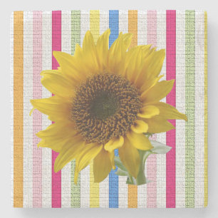 Marble Stone Sunflower Coaster